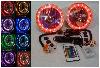 5-3/4 Redline Lumtronix Halogen Headlights With Multi Color LED Ring  1964-70 Chevelle